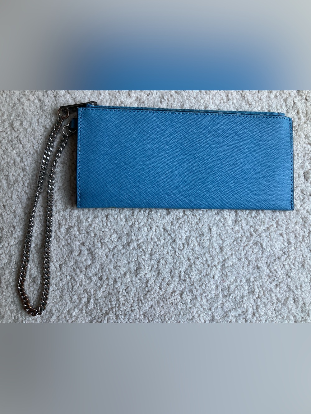 Michael Kors blue wristlet